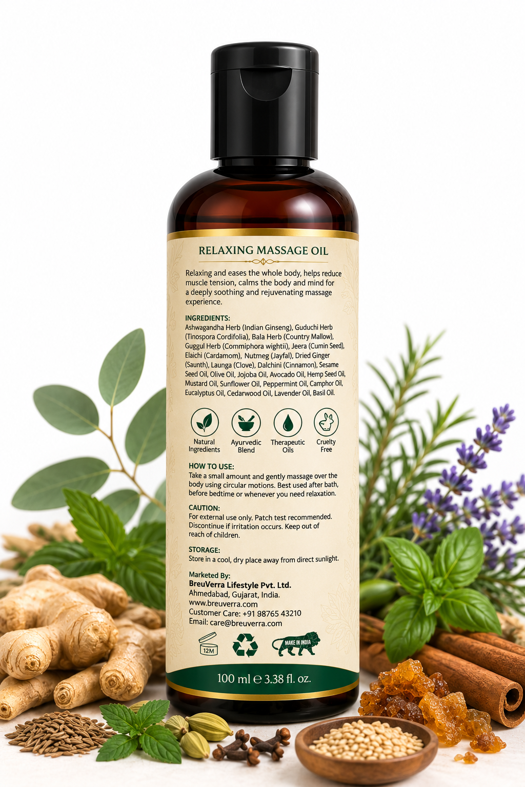 BreuVerra Relaxing Massage Oil - Image 3